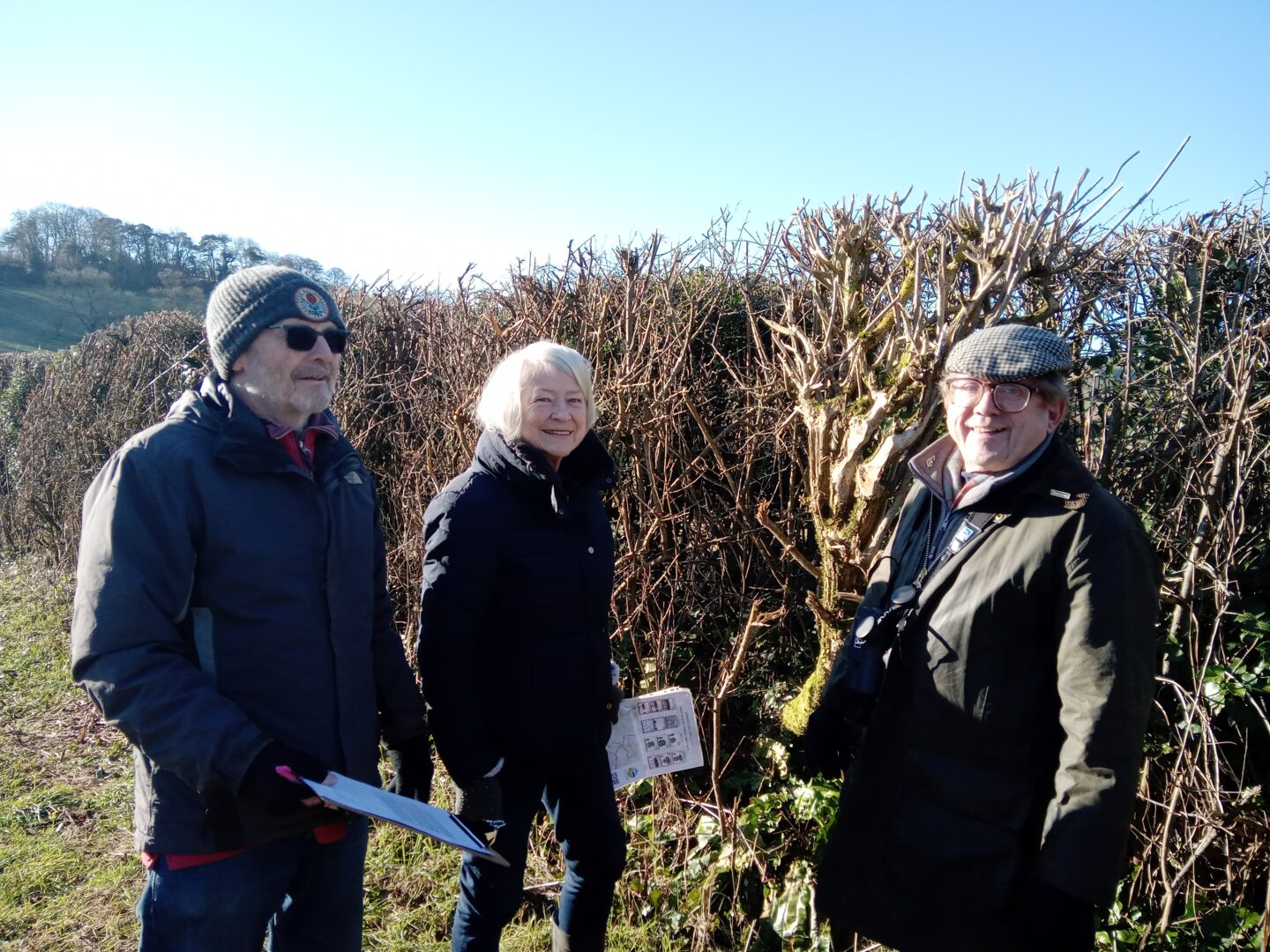 Dorset CPRE President, Kate Adie and Chair, Neil Matthews both joined John Calder on a frosty January 2024 morning to sample the delights of the GBDH survey process in Chilfrome near Maiden Newton